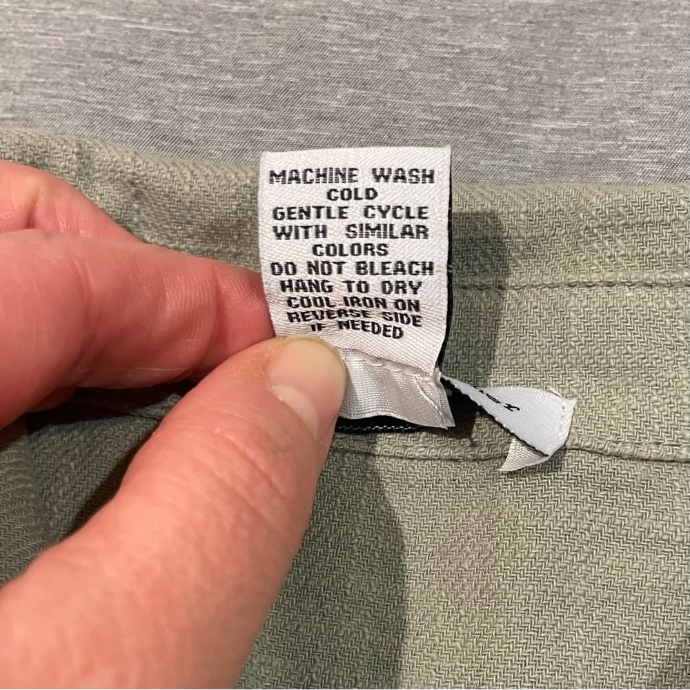 Better/Together Casual Sage Green Button-Up Crop Top Size Large - Picture 5 of 6